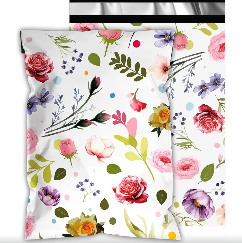 20 ct 6x9 Floral Poly Mailers